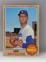 1968 Topps Don Drysdale #145 Crease