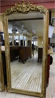 Rococo Gilt Framed Beveled Mirror.