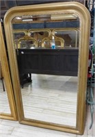 Louis Philippe Style Gilt Framed Beveled Mirror.