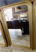 Louis Philippe Style Gilt Framed Beveled Mirror.