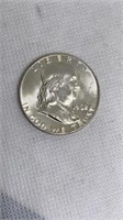 1962-D Uncirculated Franklin half dollar