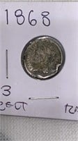 1868 3-cent piece