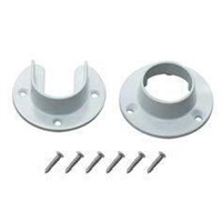 Style Selections White Closet Rod Flange Set