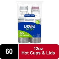 Dixie To Go Disposable Paper Cups with Lids AZ7