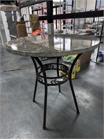 Faux Marble Bar Height Round Table B103