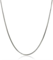 Italian Sterling Silver Diamond Cut Chain Necklace