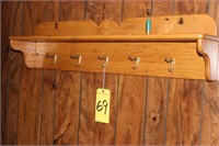 Shelf w/ coat hooks