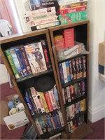 2 shelves of VHS tapes