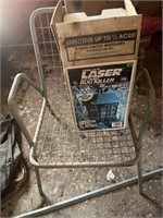 Metal patio chair with bug zapper chair is or was