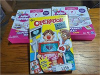 3 childs board games 2 Mini brands & Operation