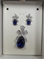 NOS.925 Sterling Earring & Pendant Set