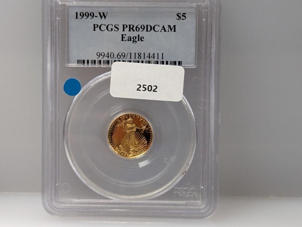 PCGS 1999-W PR69DCAM $5 Gold Eagle