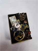 Assorted Purdue pins and memorabilia