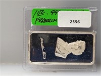 1oz .999 Silver Franklin Pierce Art Bar