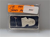 1oz .999 Silver James Madison Art Bar