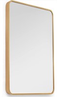 Gold Rectangular Bathroom Mirror 22"x28" for