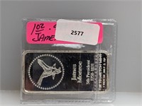 1oz .999 Silver James Monroe Art Bar