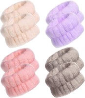 4 pairs Women's Wrist Towels for Washing Face,