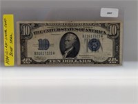 1934-C Blue Seal $10 Silver Certificate