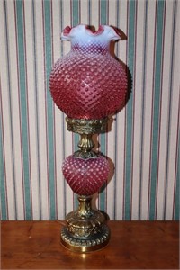 Fenton cranberry opalescent hobnail Gone With