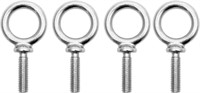 QWORK 3/8"-16 UNC Stainless Steel 316 Eye Bolt, 4