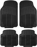 FH Group Universal Fit Rubber Floor Mats 4Pc