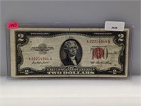 1953 Red Seal $2 US Note