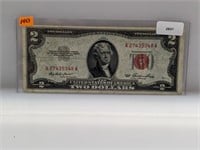 1953 Red Seal $2 US Note