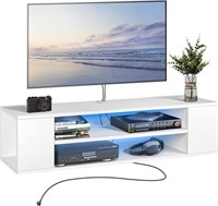 Wall Mounted Floating TV Stand Shelf  White