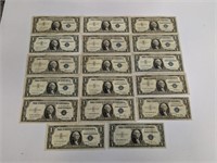 17-$1 Silver Certificate Star Notes