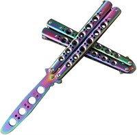 Oliasports Rainbow Practice Balisong Metal Butterf