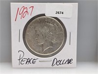 1927 90% Silver Peace $1 Dollar