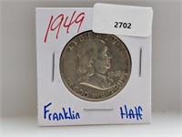 1949 90% Silver Franklin Half $1