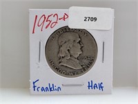 1952-D 90% Silver Franklin Half $1