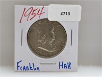 1954 90% Silver Franklin Half $1