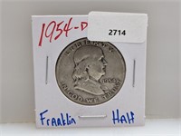 1954-D 90% Silver Franklin Half $1