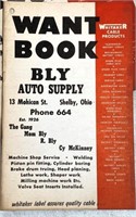 60pcs- WANT BOOK Bly Auto supply -Shelby, OH