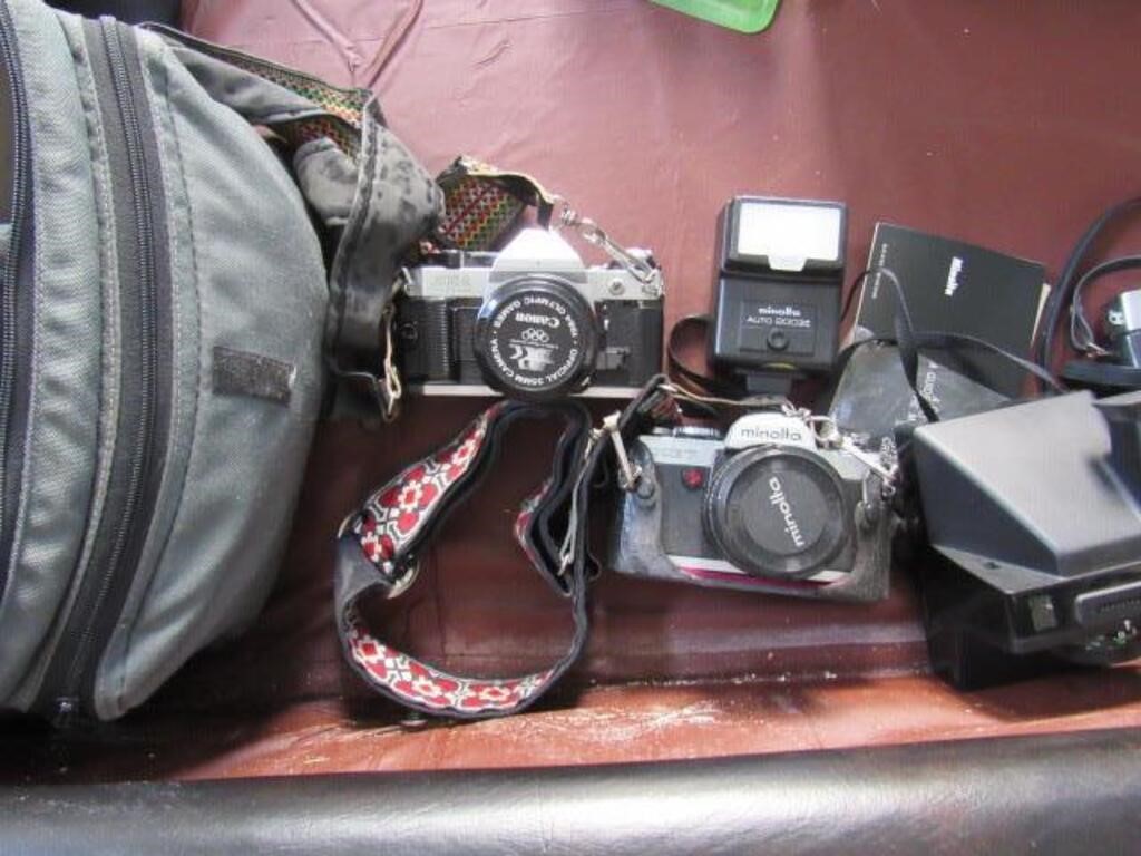 assorted cameras,