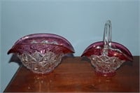 Tiffin Franciscan glass Williamsburg oval bowl