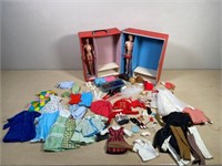 1960s70s Barbie Midge & Ken dolls, clothing