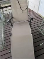 3 folding lounge chairs, 2 lawn chairs