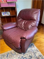 leather recliner- showing some wear