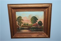 Oil on panel by Jon Parker, circa 1949, purchased