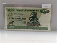 Zimbabwe Five Dollars