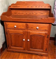 38" OAK dry sink