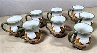 Longaberger Fall foliage pottery mugs