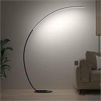 RGBW Modern Arched Floor Lamp  69.99in  Black