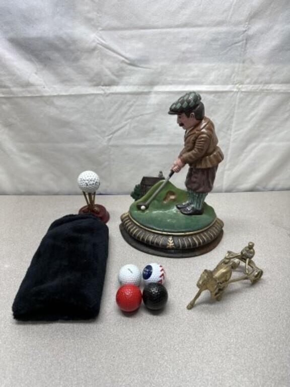 Golf Decor, Balls, Head Cover, Trophy, and Cast