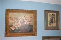 3 Pictures - framed painting of flowers by J.
