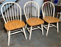 3pcs- plank bottom chairs